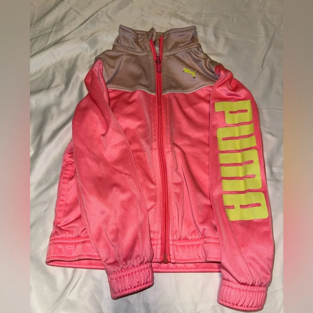 Puma Pink Jacket - Girls - Size 5 - Picture 1 of 4